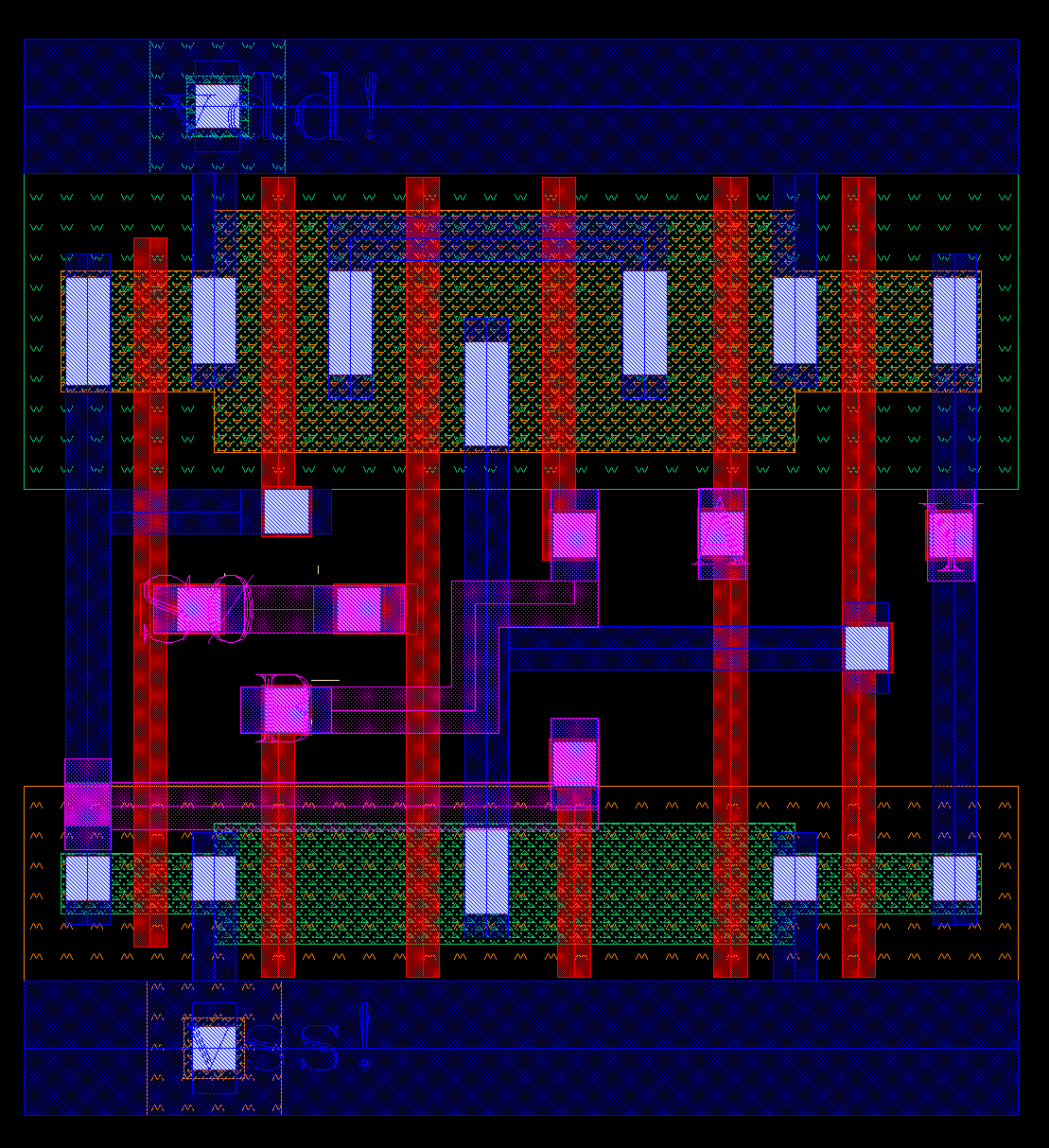 mux2 standard cell layout