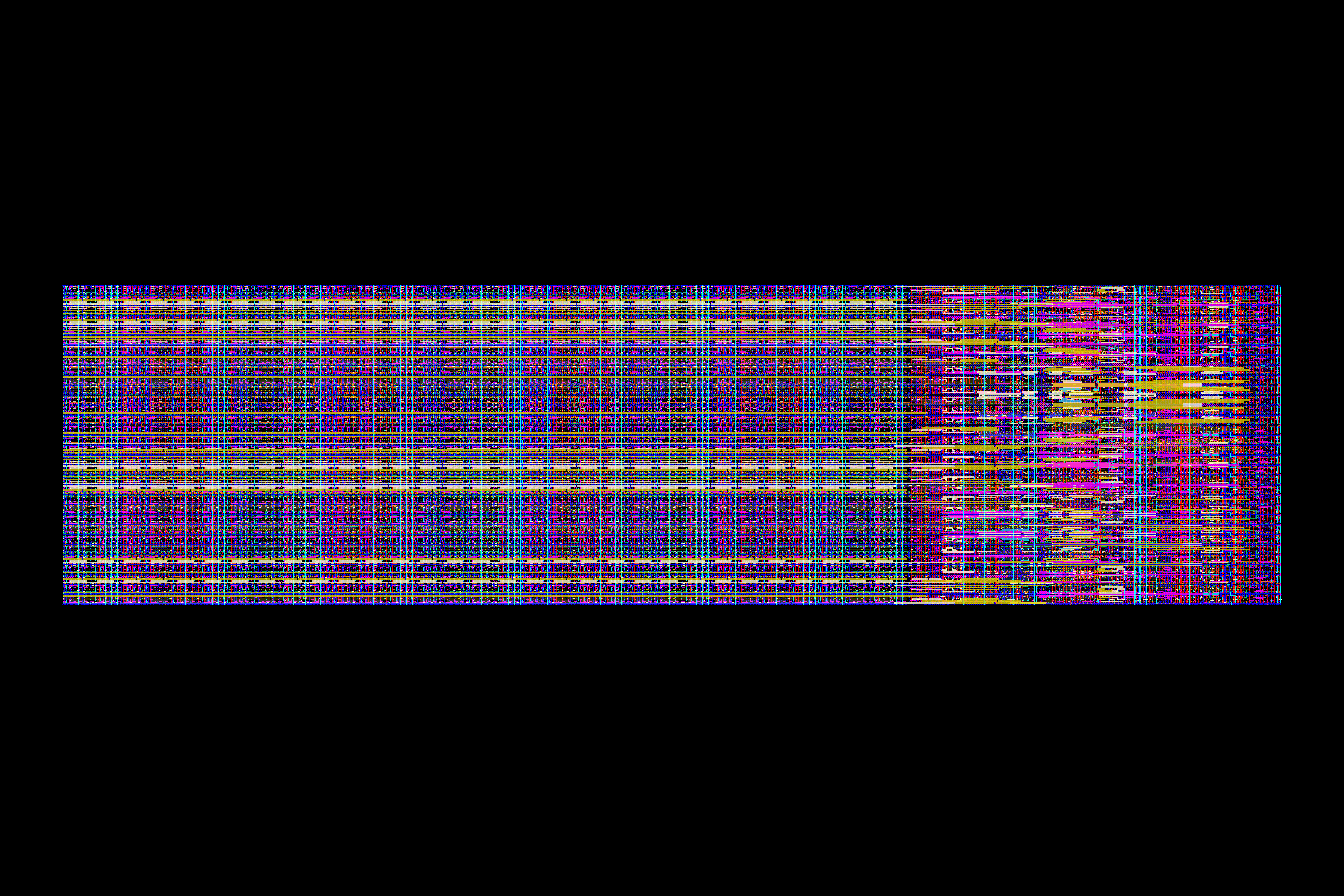 Complete RV32I datapath layout